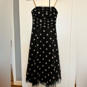 BCBG MaxAzria Black Polka Dot Tulle Dress